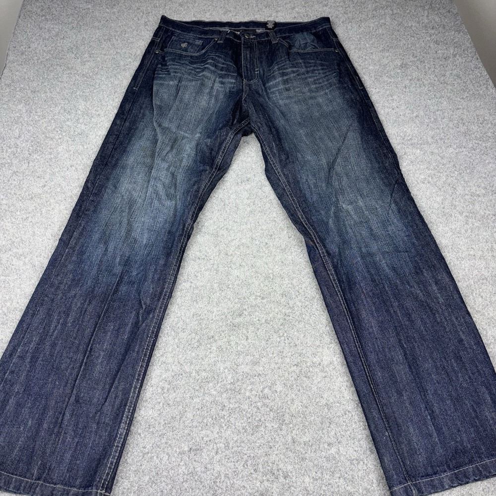 Rocawear Jeans Mens 38x34 Relaxed Baggy Dark Wash‎ Streetwear Skater Hip Hop Y2K